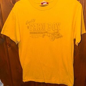 Yellow Short Sleeve Tee Farm Boy Equipment
